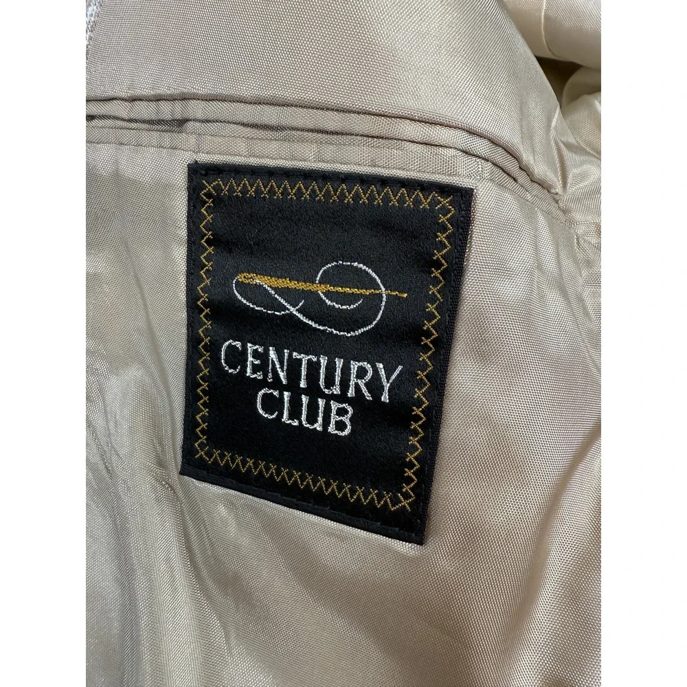 Vintage Century Club 2 Piece Suit Mens 42R Plaid‎ Blazer Vest Jacket 70s